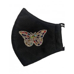 Embroidered face mask butterfly Embroidered face mask butterfly