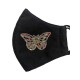 Embroidered face mask butterfly