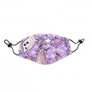 Kids washable face mask purple unicorn sparkle