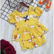 Girls baby doll pajama square neck  Girls baby doll pajama square neck