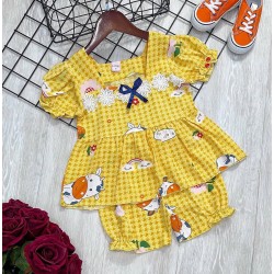 Girls baby doll pajama square neck  Girls baby doll pajama square neck