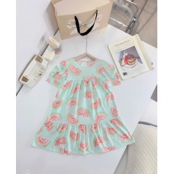 BIGSIZE FLORAL GIRLS DRESS 100% COTTON 9Y-14Y