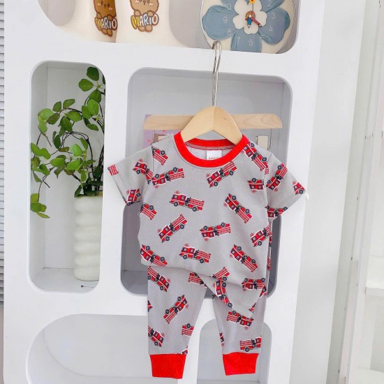 LONG SLEEVES BABY KIDS CLOTHES SET 100% COTTON