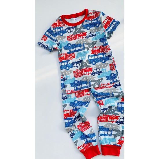 Boys pyjama ready stock kids pajamas children clothing wholesale 100% cotton
