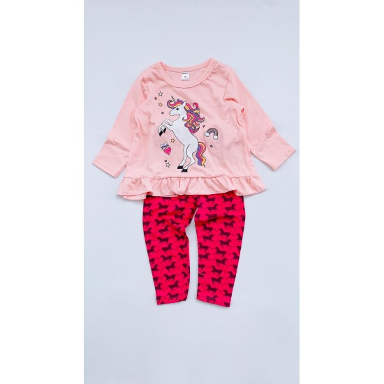 Girls pajama long sleeve ready stock kids pyjamas children clothing wholesale 100% cotton