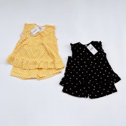 Girls Ruffle Short Sleeves Cotton Terno set Girls Ruffle Short Sleeves Cotton Terno set