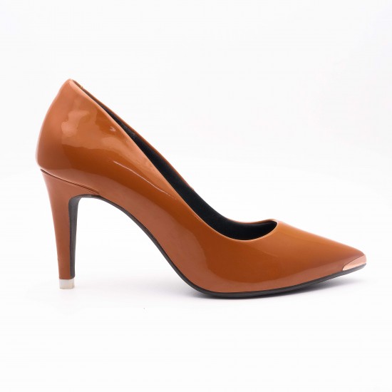 Premium Leather High Heel Ginger Color 100