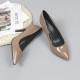 Premium Leather High Heel Grey Color 105