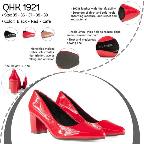 Premium Leather High Heel Black 104