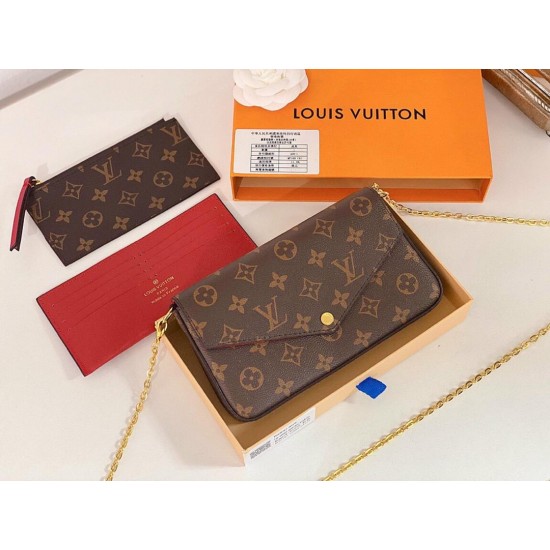 Premium leather wallet brown with thin smaller wallet 118