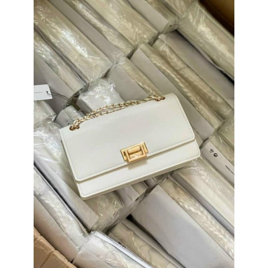 Premium leather sling bag black and white 119