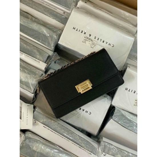 Premium leather sling bag black and white 119