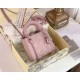Premium leather sling small bag pink 124