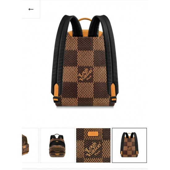 Premium leather pack bag brown model 102