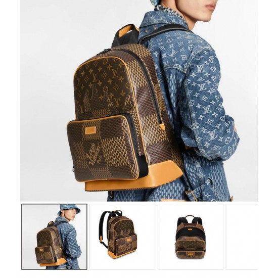 Premium leather pack bag brown model 102