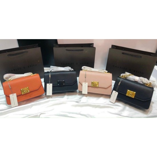 Premium leather sling bag black model 104