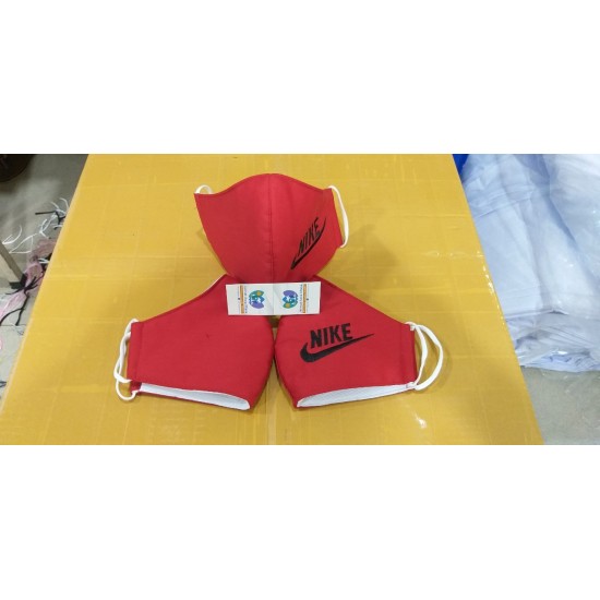 Nike mask red with black logo