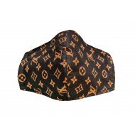 LV face mask brown logo