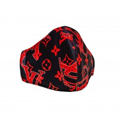 LV face mask red logo LV face mask red logo