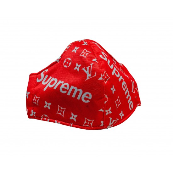 LV supreme face mask red