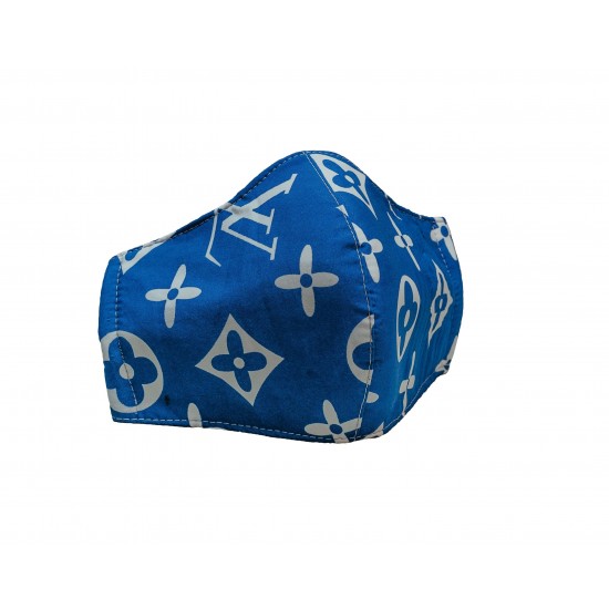 LV face mask blue logo