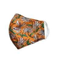 flower orange face mask 100